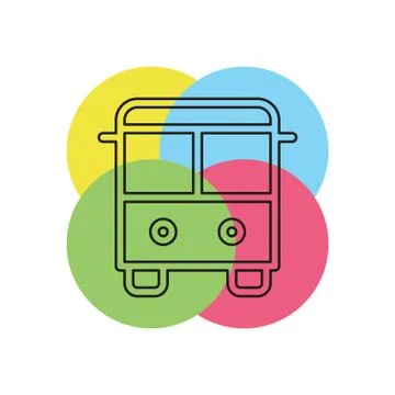 Vector Bus illustration shuttle Bus symbol, travel Stock Illustration