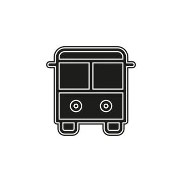 Vector Bus illustration - shuttle Bus symbol, travel icon Stock Illustration