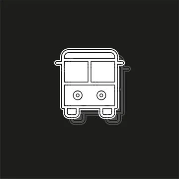 Vector Bus illustration - shuttle Bus symbol, travel icon Stock Illustration