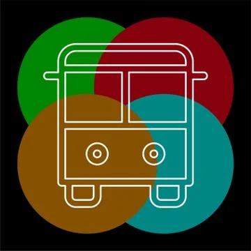 Vector Bus illustration shuttle Bus symbol, travel Stock Illustration