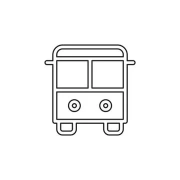 Vector Bus illustration shuttle Bus symbol, travel Stock Illustration