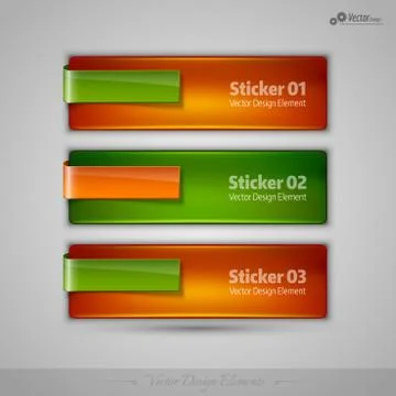 Vector business banners editable design elements for infographics and webdesi Illustrazione stock