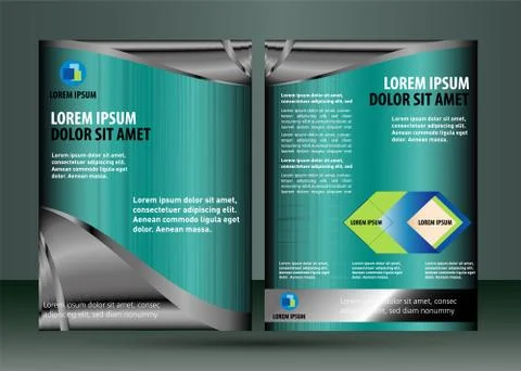 Vector business brochure, flyer template Stock Illustration