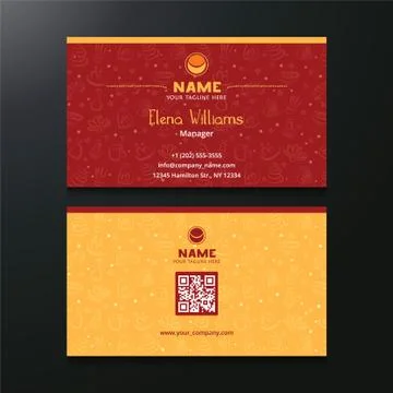Vector Business Card Both Side 스톡 일러스트