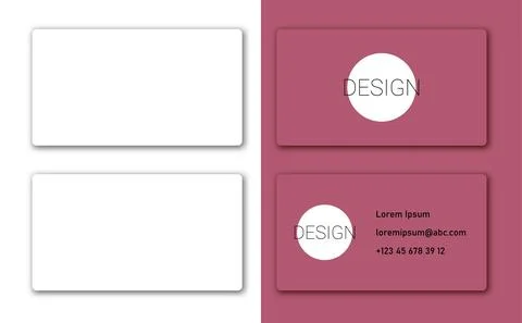 Vector business card in mesh gradient style Stock Illustration