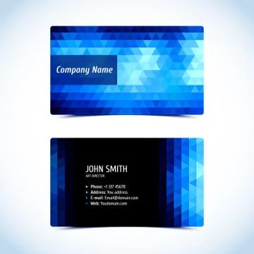 Vector business card set. Stock Illustration