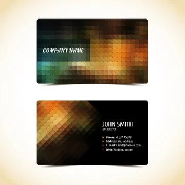 Vector business card set Illustrazione stock