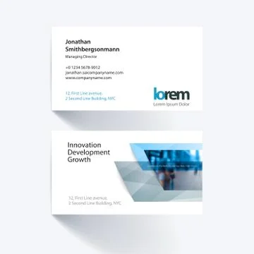 Vector business card template with many yellow rectangles, banne 스톡 일러스트