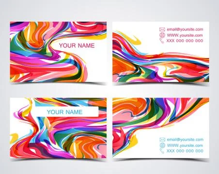 Vector business cards Stock Illustration