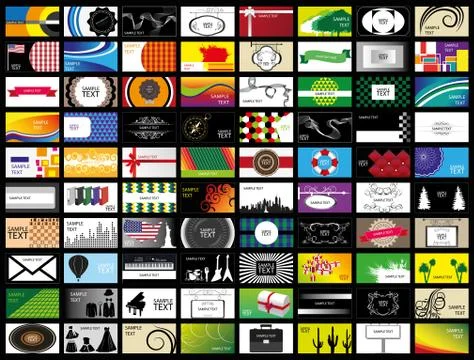 Vector business cards samples Illustrazione stock