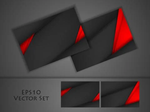 Vector business cards set Stock Illustration