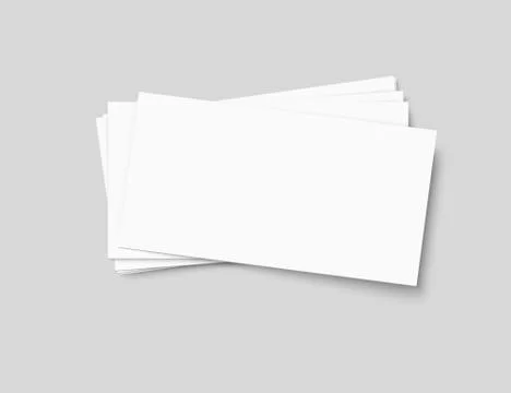Vector business cards stack on transparent background. - Illustration Stock Illustration
