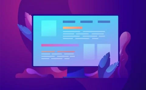 Vector business concept illustration Web development and coding. Illustrazione stock