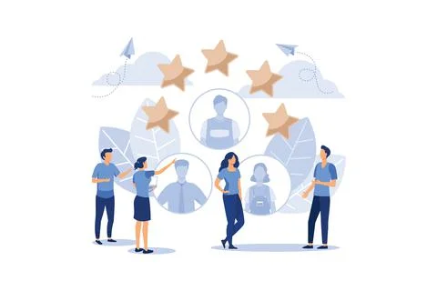 Vector business graph, open vacancy, business company is looking for an emplo Stock Illustration