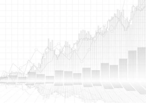 Vector : Business graphs on white background Illustrazione stock