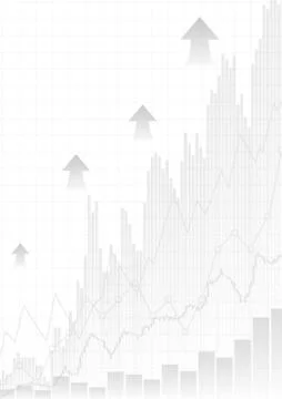 Vector : Business graphs on white background Illustrazione stock