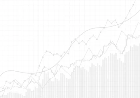 Vector : Business graphs on white background Stock Illustration