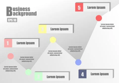 Vector : Business line chart and space for text Stock Illustration