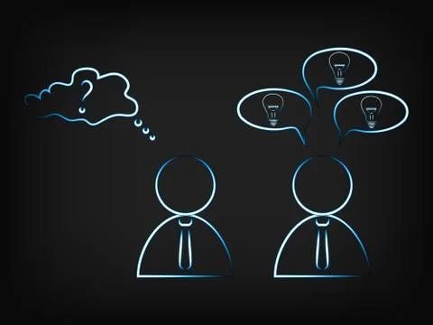 Vector of business men exchanging ideas Stock Illustration