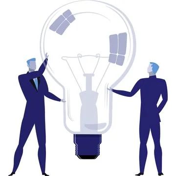 Vector business partner work on idea icon Stock Illustration