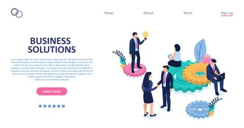 Vector of business people offering problem solving and new ideas Stock Illustration