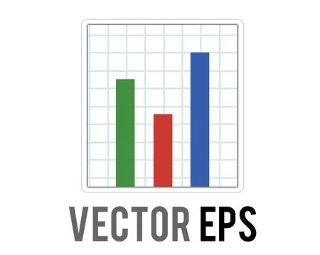 Vector business presentation summary finance report bar chart icon Stock Illustration