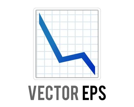 Vector business presentation summary finance report bar chart decreasing icon イラスト素材