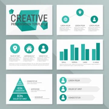 Vector business presentation template set. Infographic elements template design イラスト素材