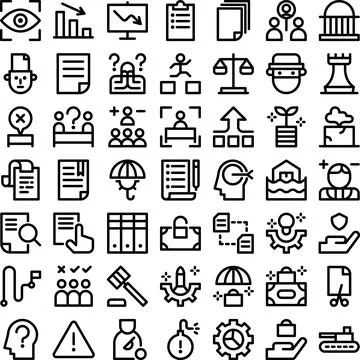 Vector of Business Risk Icon Set. Perfect for user interface, new application Stock Illustration