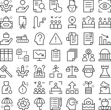 Vector of Business Risk Icon Set. Perfect for user interface, new application Stock Illustration