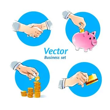 Vector business set Stock Illustration