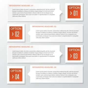 Vector business step paper chart and numbers banner design template. Stock Illustration