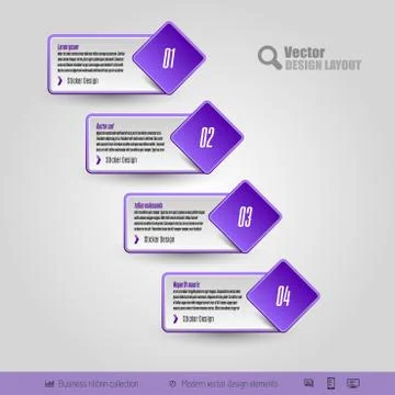 Vector Business Stickers Stock Illustration
