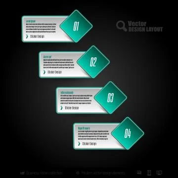 Vector Business Stickers Illustrazione stock