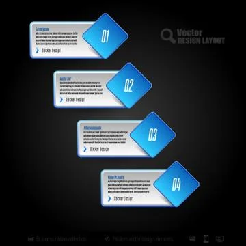 Vector Business Stickers Stock Illustration