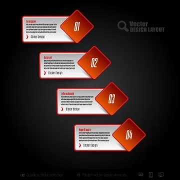 Vector Business Stickers Stock Illustration