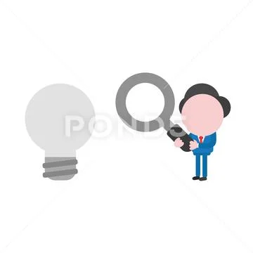 Magnifying glass icon cartoon Royalty Free Vector Image