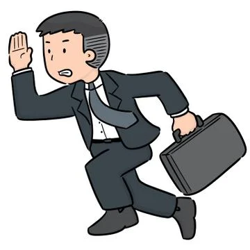 Vector of businessman running Stock Illustration