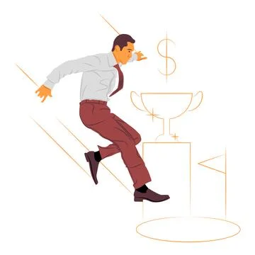 Vector businessman in shadow of sharp lines style Stock Illustration