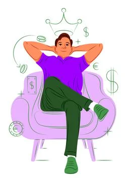 Vector businessman in shadow of sharp lines style Stock Illustration