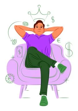 Vector businessman in shadow of sharp lines style Stock Illustration