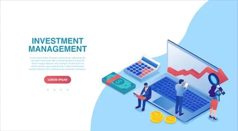 Vector of businesspeople managing finances using computer イラスト素材