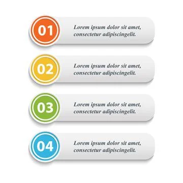Vector butons Vector buttons with numbers, isolated on a white background ... Foto stock