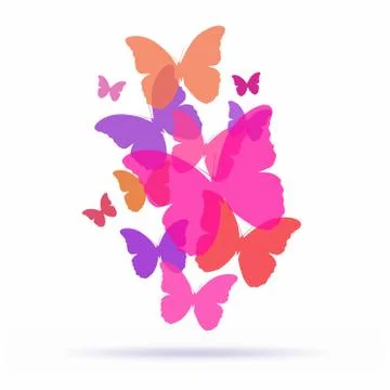 Vector butterflies background design Stockillustratie