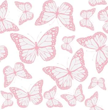 Vector butterfly background Stock Illustration