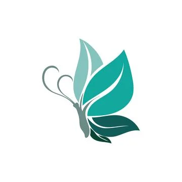 Vector Butterfly conceptual simple colorful icon Logo Vector Animal Insect 스톡 일러스트