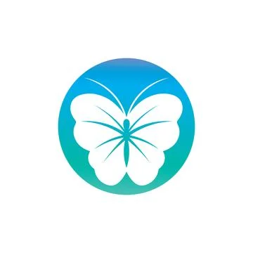 Vector Butterfly conceptual simple colorful icon Logo Vector Animal Insect 스톡 일러스트