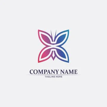 Vector Butterfly conceptual simple, colorful icon. Logo. Vector illustration 스톡 일러스트
