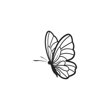 Vector Butterfly conceptual simple, colorful icon. Logo. Vector illustration 스톡 일러스트