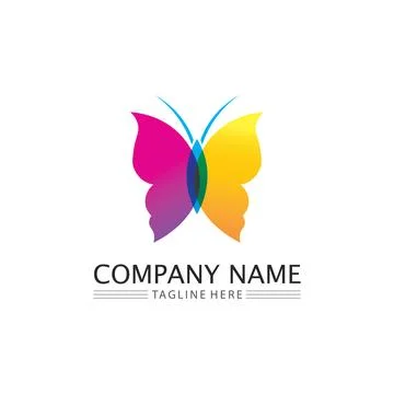 Vector Butterfly conceptual simple, colorful icon. Logo. Vector illustration 스톡 일러스트